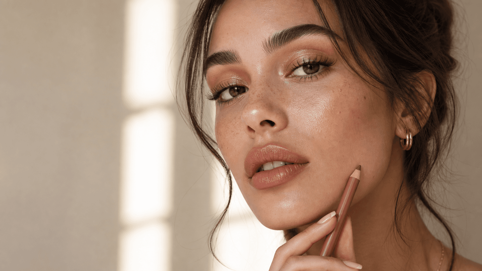 Warm close-up beauty portrait